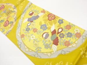 唐織花喰い鳥模様袋帯